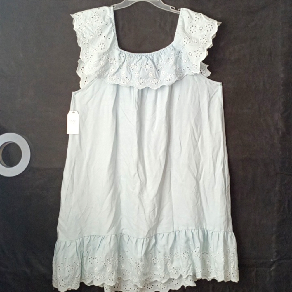 TIME AND TRU FASHION EYLET DRESSIN VINTAGE BLEACH DENIM